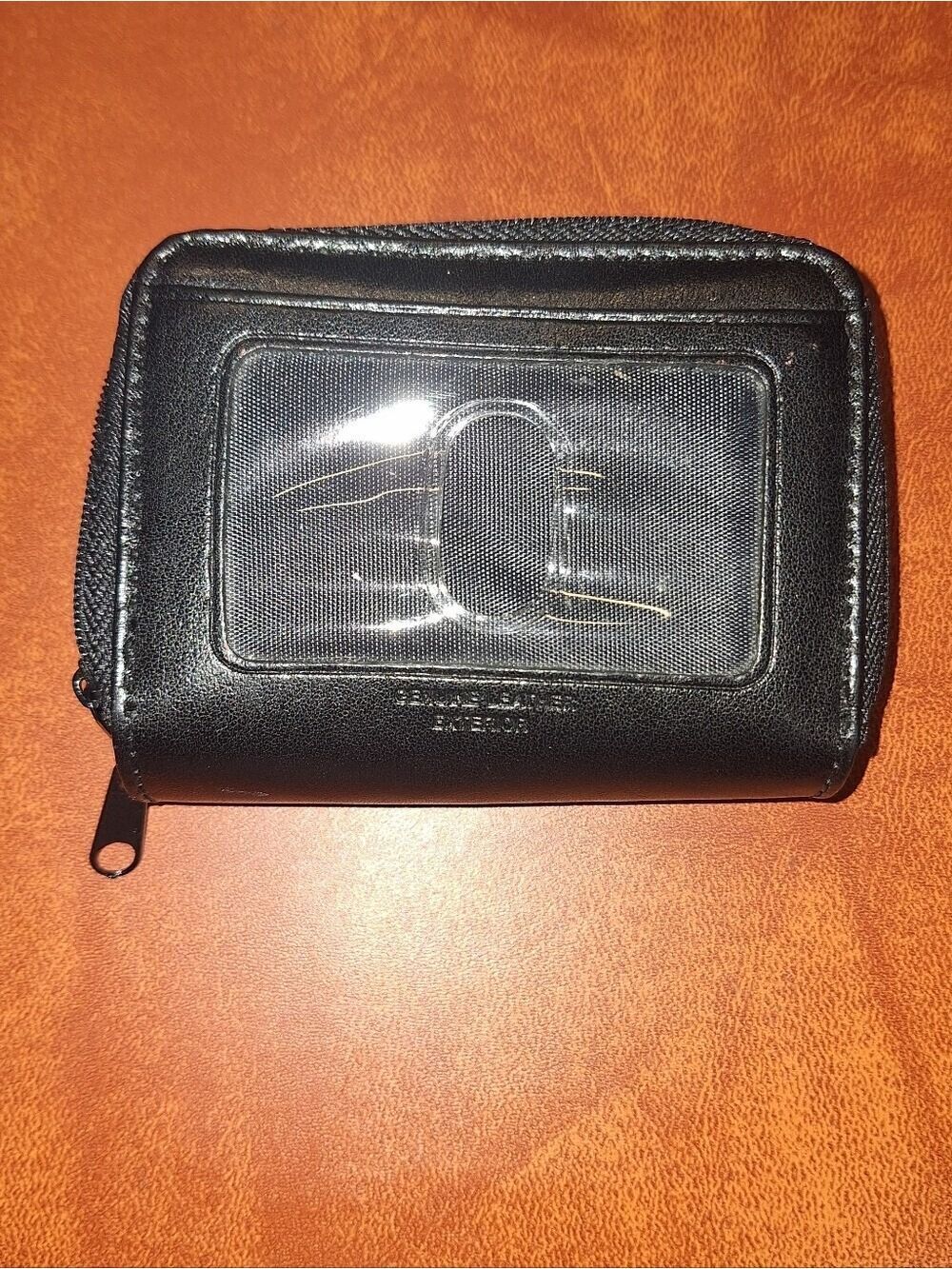Black Leather Card Holder Mini Wallet